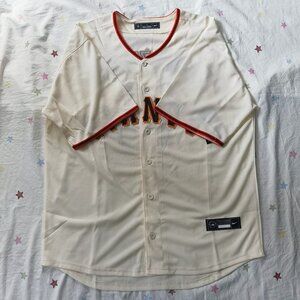 Nike YASTRZEMSKI Off-White Short-Sleeved Baseball Jacket